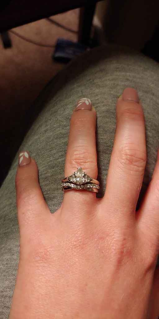 For those of you with solitaire cut stones, what style of wedding band do you have?! - 1