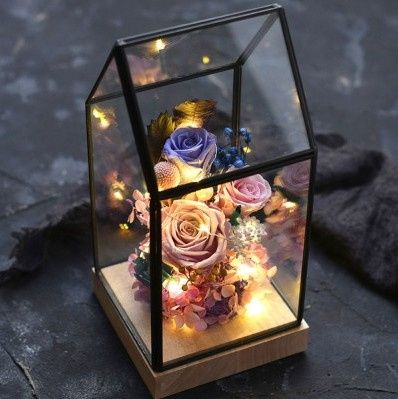 Preserved Roses In Glass Dome