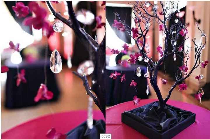 Black and hot pink wedding colors / theme