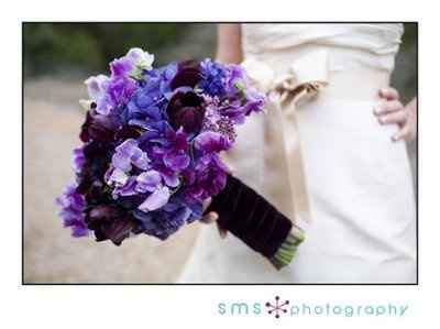 Wedding colors are all shades of purple