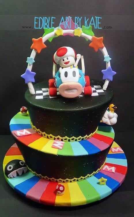 Mario Kart wedding cake