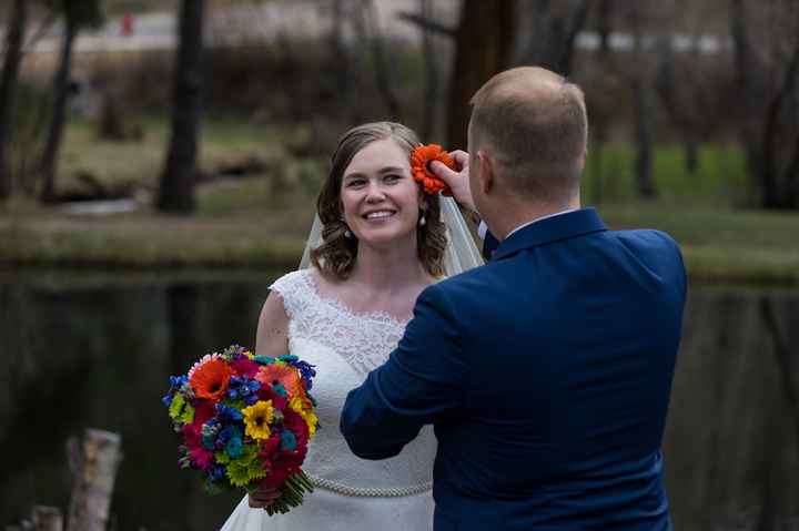 A flower fell out of my bouquet. 