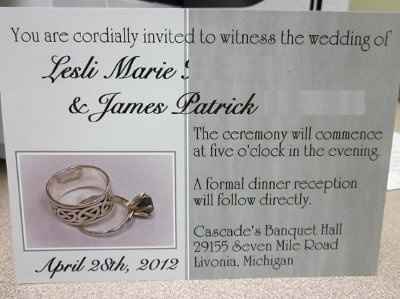 My STD/Invitation is here! (w/Pic)