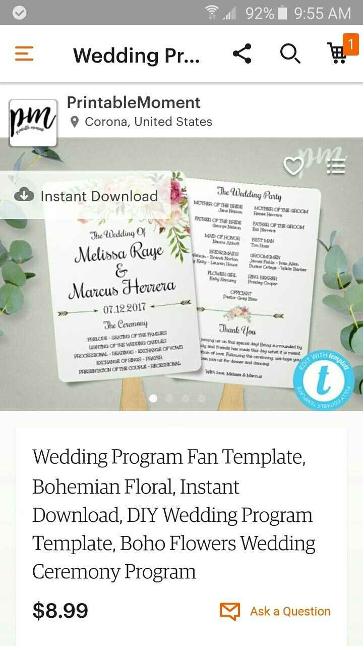 Wedding programs?