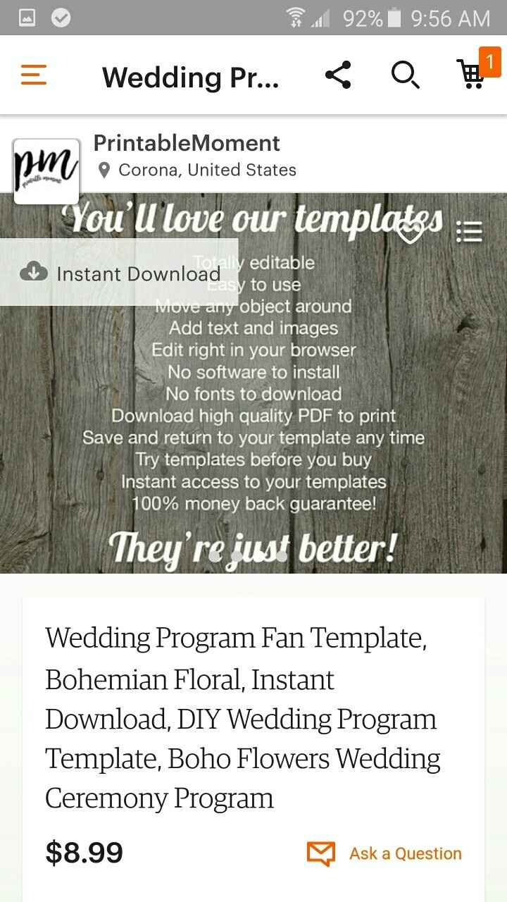 Wedding programs?