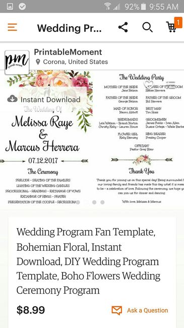Wedding programs?