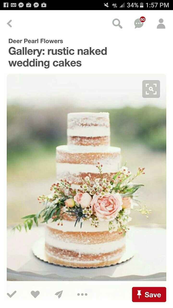 Nearly naked wedding cakes