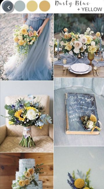 Color palettes that include yellows, golds and mustard - 2