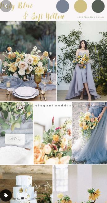 Color palettes that include yellows, golds and mustard - 4