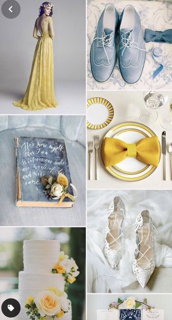 Color palettes that include yellows, golds and mustard - 6