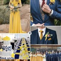 Color palettes that include yellows, golds and mustard - 1