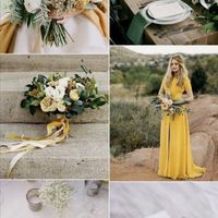Color palettes that include yellows, golds and mustard - 3