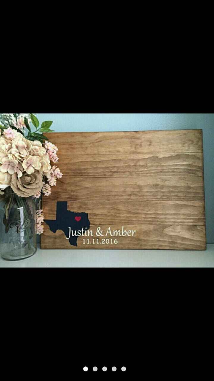 Ordered our alternative guest book