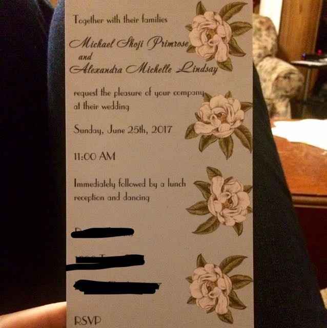 Invitations came today!