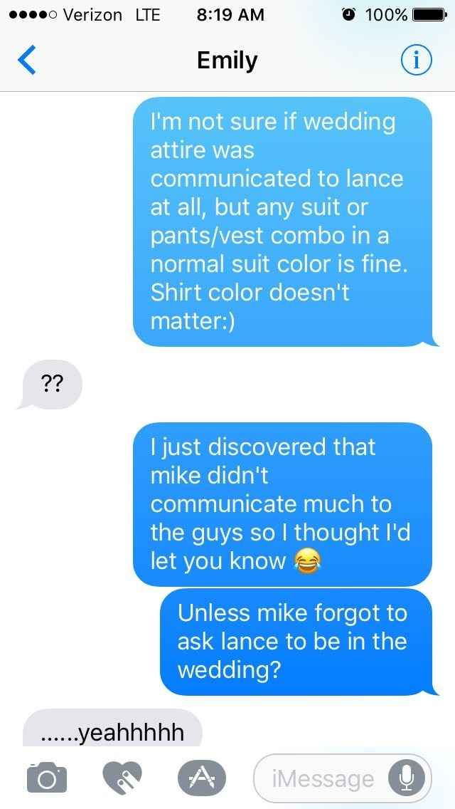 Guys... my FH forgot to invite a groomsman.