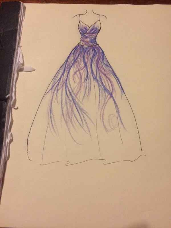 Dyeing or painting a wedding dress