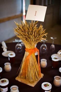 Centerpieces for a Fall wedding
