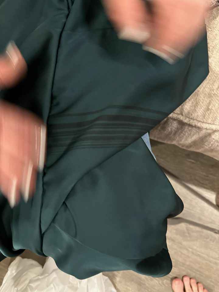 Polyester Dress suddenly getting stripes - 1