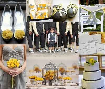 Yellow, pink and charcoal grey?