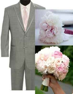 Look Book for Groom - Grey & Pink?  Grey & Green?