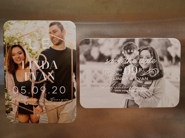 How many pictures did you use on your Save the Dates? 4