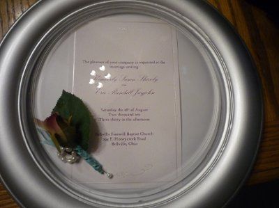 got the frame and dome for my bouquet & invite. (pics) update & vote needed!