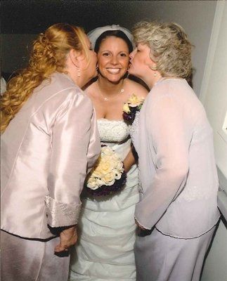 POST pics of your dress, your flowers, your man,  friend lighting cig of a tiki torch & your boobs!