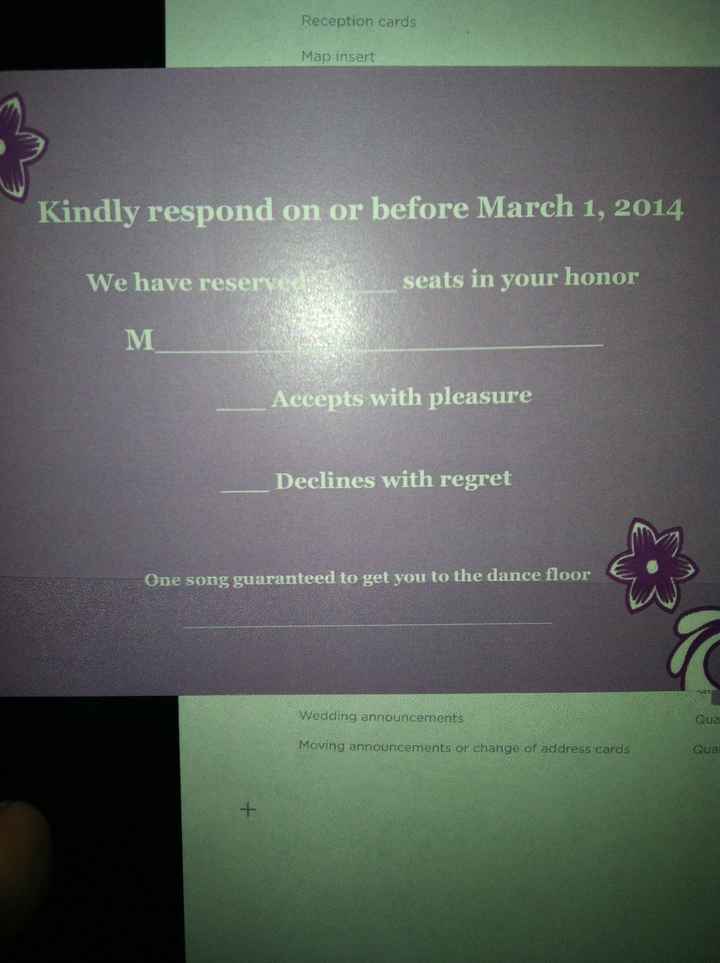Invitations just arrived in the mail!!