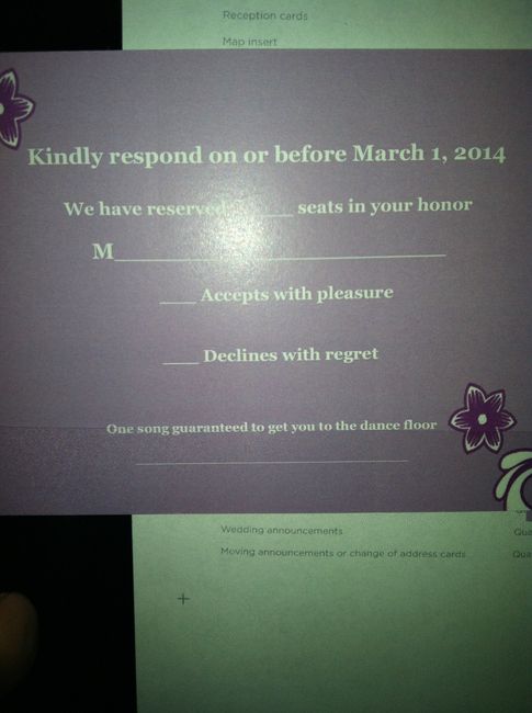 Invitations just arrived in the mail!!