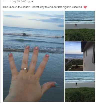 Facebook  engagement announcement