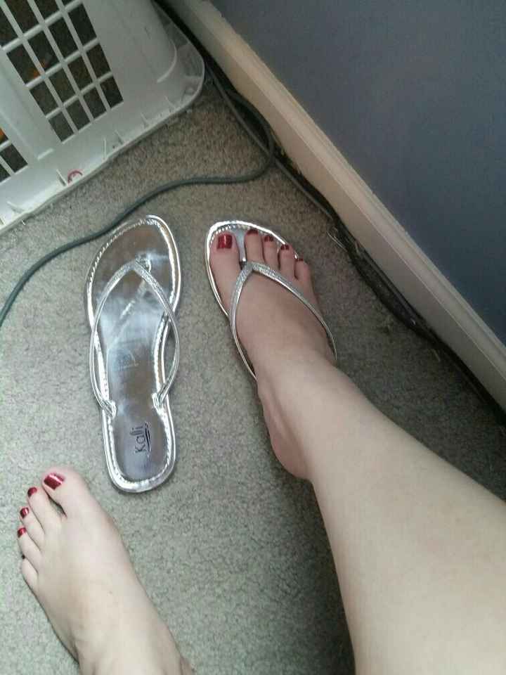 Brides wearing comfortable sandals?  Let me see them!