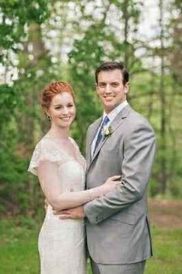 Kauai casual beach wedding, bride wearing off-white, what does groom wear?