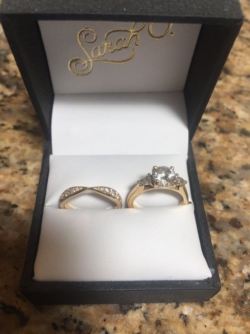 3 stone engagement ring, show me your wedding set! 2