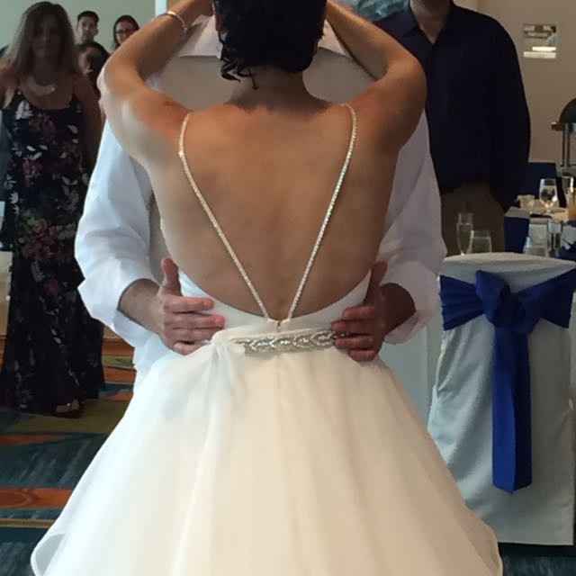 Tan top wedding dress