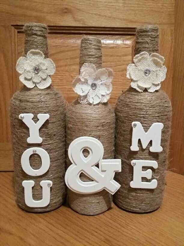 DIY Engagement Date Wine Bottles