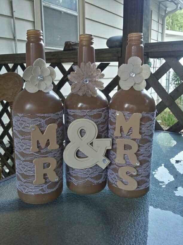 DIY Engagement Date Wine Bottles