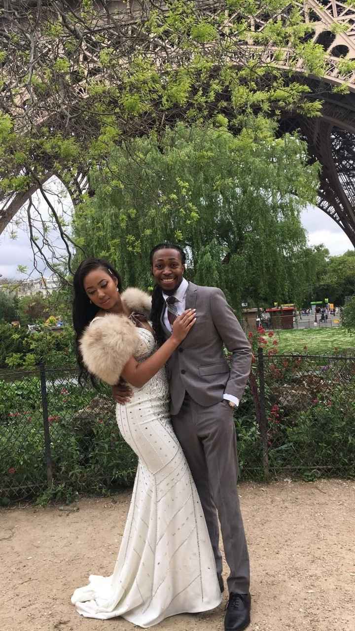 BAM! Married under the Eiffel Tower like a champ