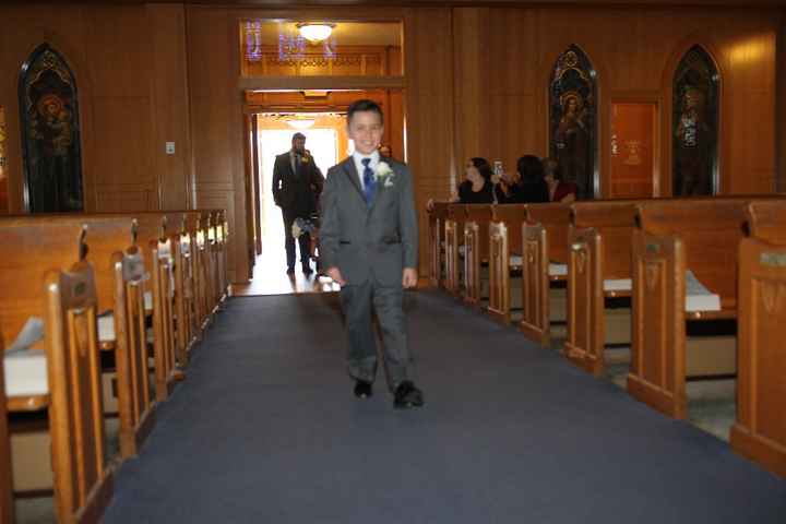 Ring bearer (church wouldn't let him carry rings!)
