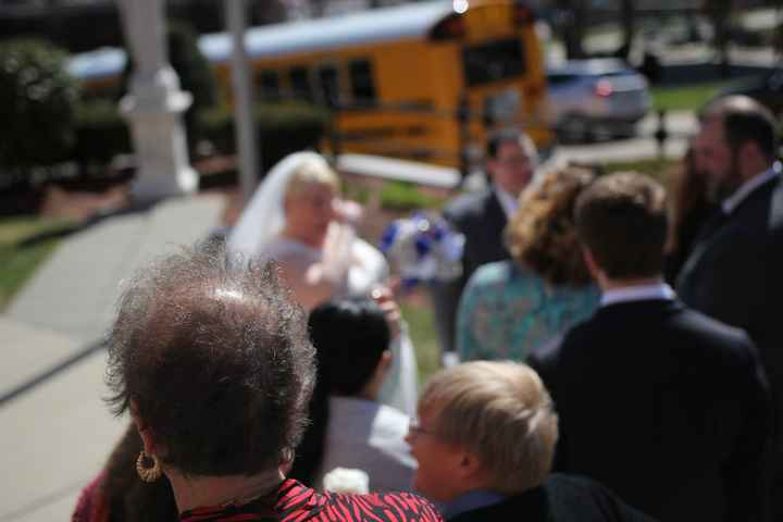 focused on head instead of entire crowd