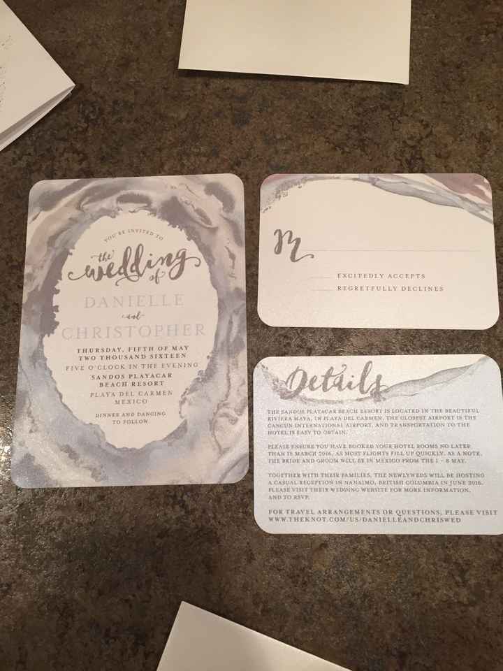Wedding invitations arrived!!