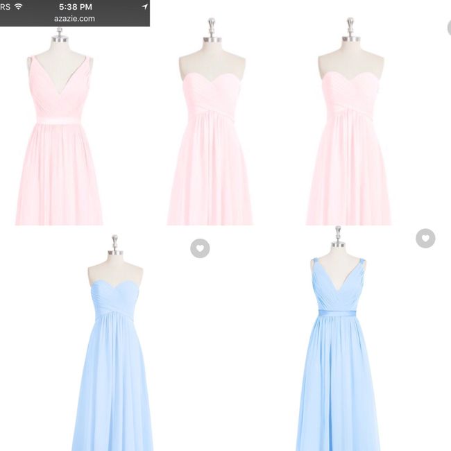 Bridesmaid dress colours