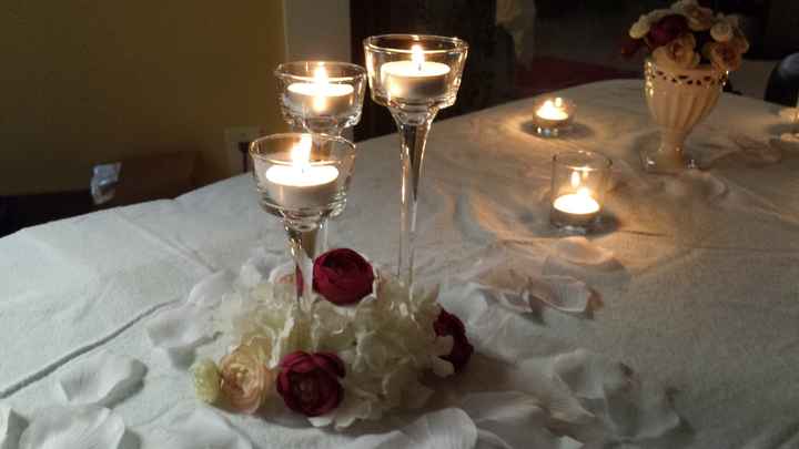 Tealights at reception