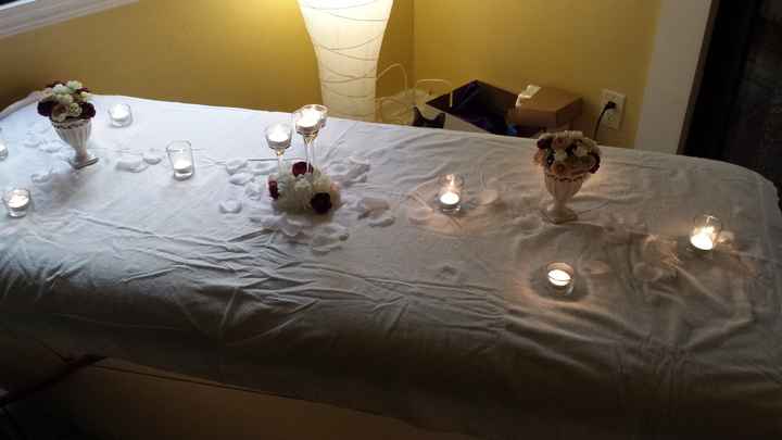 Tealights at reception