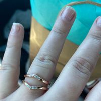 Need help finding a wedding band for side stone engagement ring - 1