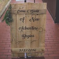 Wood wedding sign