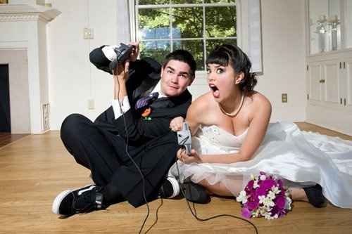 Video game wedding pictures