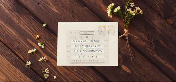 Hand addressing envelopes