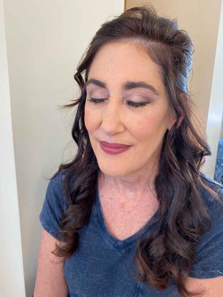 Hair and makeup trial today... does it look ok? - 1