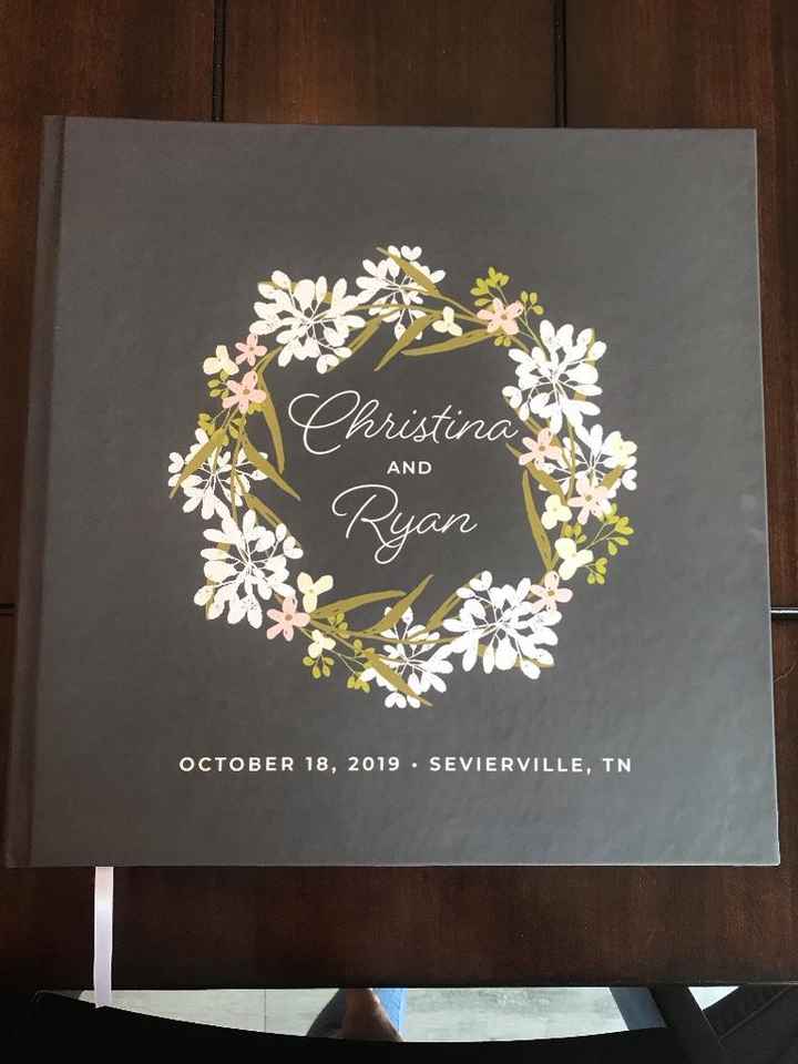 12x12 Guest book from Etsy shop: PleaseAndThanksCards