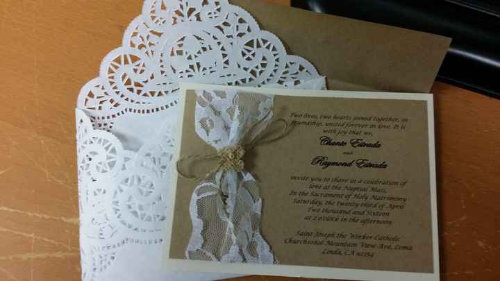 DIY Invite sample is done.. Rustic theme. Let me know your opinions..